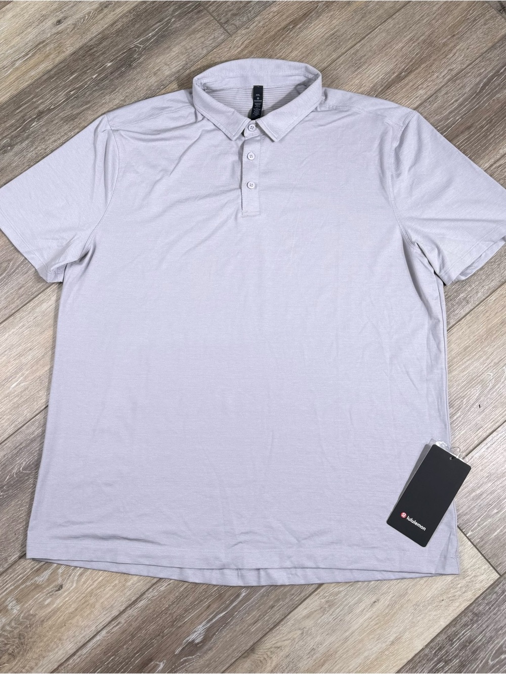 lululemon Evolution Men's Polo Shirt XXL Purple Short Sleeve NWT